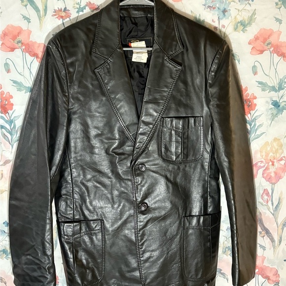 Vintage Blazer Black Leather Jacket Size 40 (Unisex) - Picture 1 of 13